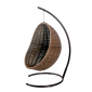Кресло плетеное подвесное DW Cocoon сталь, искусственный ротанг, полиэстер коричневый Фото 7