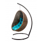 Кресло плетеное подвесное DW Cocoon сталь, искусственный ротанг, полиэстер коричневый Фото 9