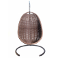 Кресло плетеное подвесное DW Cocoon сталь, искусственный ротанг, полиэстер коричневый Фото 16