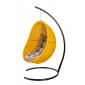 Кресло плетеное подвесное DW Cocoon сталь, искусственный ротанг, полиэстер желтый Фото 8