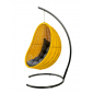 Кресло плетеное подвесное DW Cocoon сталь, искусственный ротанг, полиэстер желтый Фото 6
