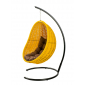 Кресло плетеное подвесное DW Cocoon сталь, искусственный ротанг, полиэстер желтый Фото 1