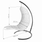 Кресло плетеное подвесное DW Chaise Lounge  сталь, искусственный ротанг, полиэстер белый Фото 2