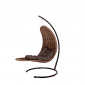 Кресло плетеное подвесное DW Chaise Lounge  сталь, искусственный ротанг, полиэстер коричневый Фото 13