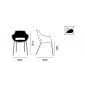 Кресло пластиковое с обивкой PAPATYA Opal-ML Pro Soft сталь, стеклопластик, ткань Фото 2