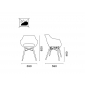 Кресло прозрачное PAPATYA Opal Wox Beech бук, поликарбонат натуральный, дымчатый Фото 2