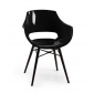 Кресло пластиковое PAPATYA Opal Wox Beech бук, поликарбонат натуральный, черный Фото 5