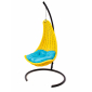 Кресло плетеное подвесное DW Hammock сталь, искусственный ротанг, полиэстер желтый Фото 9