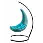 Кресло плетеное подвесное DW Hammock сталь, искусственный ротанг, полиэстер голубой Фото 5