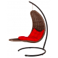 Кресло плетеное подвесное DW Chaise Lounge  сталь, искусственный ротанг, полиэстер коричневый Фото 6
