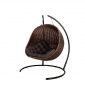 Кресло плетеное подвесное DW Cocoon Twin сталь, искусственный ротанг, полиэстер коричневый Фото 6