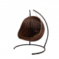 Кресло плетеное подвесное DW Cocoon Twin сталь, искусственный ротанг, полиэстер коричневый Фото 8
