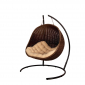 Кресло плетеное подвесное DW Cocoon Twin сталь, искусственный ротанг, полиэстер коричневый Фото 9