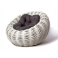 Кресло плетеное с подушкой DW Nest сталь, искусственный ротанг, полиэстер белый Фото 8