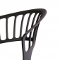 Кресло пластиковое PAPATYA Tiara сталь, стеклопластик черный Фото 4