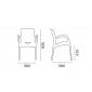Кресло пластиковое PAPATYA Vital-K алюминий, стеклопластик белый Фото 2