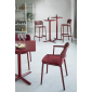Стул пластиковый барный Gaber Nuta Stool 78 технополимер бордовый Фото 11