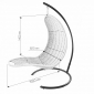 Кресло плетеное подвесное DW Chaise Lounge  сталь, искусственный ротанг, полиэстер серый Фото 2