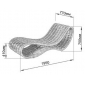 Шезлонг-лежак плетеный с матрасом DW Wave Pool сталь, искусственный ротанг, полиэстер белый Фото 2