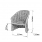 Кресло плетеное с подушкой DW Nova сталь, искусственный ротанг, полиэстер коричневый Фото 2