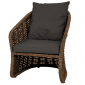 Кресло плетеное с подушкой DW Nova сталь, искусственный ротанг, полиэстер коричневый Фото 5