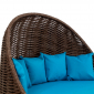 Лаунж-диван плетеный DW Grand Nest сталь, искусственный ротанг, ткань коричневый Фото 5