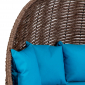 Лаунж-диван плетеный DW Grand Nest сталь, искусственный ротанг, ткань коричневый Фото 6