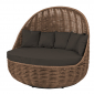 Лаунж-диван плетеный DW Grand Nest сталь, искусственный ротанг, ткань коричневый Фото 7
