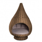 Лаунж-диван плетеный DW Nestrest сталь, искусственный ротанг, ткань коричневый Фото 5
