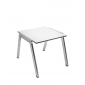 Столик металлический приставной PAPATYA Zen Side Table сталь, компакт-ламинат HPL белый Фото 4