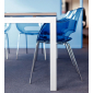 Кресло прозрачное PAPATYA Opal-ML сталь, поликарбонат хромированный, синий Фото 7