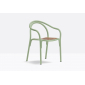 Кресло металлическое PEDRALI Soul Outdoor алюминий, тик зеленый, натуральный Фото 4