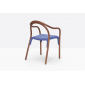 Кресло деревянное с обивкой PEDRALI Soul Soft ясень, ткань орех Фото 4