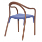 Кресло деревянное с обивкой PEDRALI Soul Soft ясень, ткань орех Фото 1