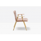 Лаунж-кресло с мягкой обивкой PEDRALI Osaka ясень, сталь, ткань беленый ясень, золостистый, розовый Фото 5