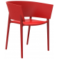 Кресло пластиковое Vondom Africa Basic полипропилен, стекловолокно красный Фото 1