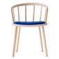 Кресло деревянное с обивкой PEDRALI Nym фанера, ясень, ткань Фото 1