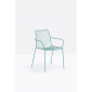 Кресло металлическое с высокой спинкой PEDRALI Nolita сталь голубой Фото 5