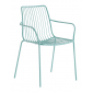 Кресло металлическое с высокой спинкой PEDRALI Nolita сталь голубой Фото 1