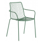 Кресло металлическое с высокой спинкой PEDRALI Nolita сталь зеленый Фото 1