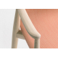 Кресло деревянное с обивкой PEDRALI Malmo ясень, ткань беленый ясень, розовый Фото 7