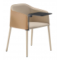 Кресло со столиком PEDRALI Laja ясень, ткань, компакт-ламинат HPL Фото 1