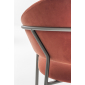 Кресло с обивкой PEDRALI Jazz сталь, ткань титановый, красный Фото 8