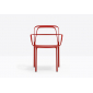 Кресло пластиковое PEDRALI Intrigo алюминий красный Фото 4
