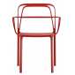 Кресло пластиковое PEDRALI Intrigo алюминий красный Фото 1