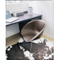 Кресло с обивкой на полозьях PEDRALI Gliss сталь, натуральная кожа коричневый Фото 7