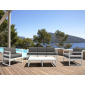 Кресло пластиковое с подушками Siesta Contract Mykonos стеклопластик, полиэстер белый, темно-серый Фото 9