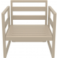 Кресло пластиковое с подушками Siesta Contract Mykonos стеклопластик, полиэстер бежевый, светло-коричневый Фото 19