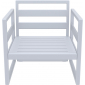 Кресло пластиковое с подушками Siesta Contract Mykonos стеклопластик, полиэстер серебристый, светло-коричневый Фото 16