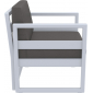Кресло пластиковое с подушками Siesta Contract Mykonos стеклопластик, полиэстер серебристый, темно-серый Фото 8